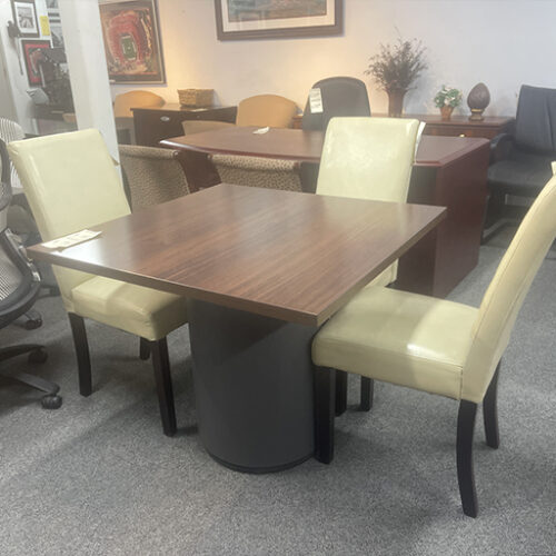Square dining table with chairs