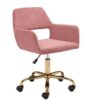Stylish pink and gold accent chair
