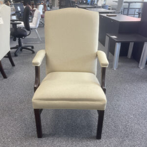 Beige guest chair with armrest