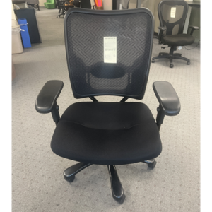 Big & Tall Double AirGrid® Back and Fabric Seat Ergonomic Chair with Adjustable Lumbar, 2-Way Adjustable Arms and Industrial Steel Finish Base