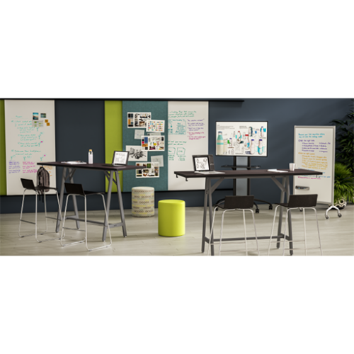 Safeco Spark table and chairs for office breakroom