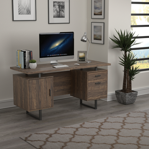 Coaster Lawtey Weathered Grey Office Desk