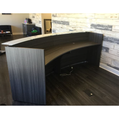 Potenza curved reception desk