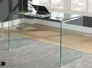 Highsmith clear glass writing desk