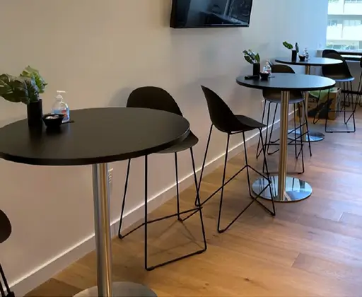 Modern Tables and chairs in a breakroom