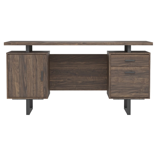 Front view of modern desk COASTOFE802521XPO with two drawers and wooden top located in Atlanta GA